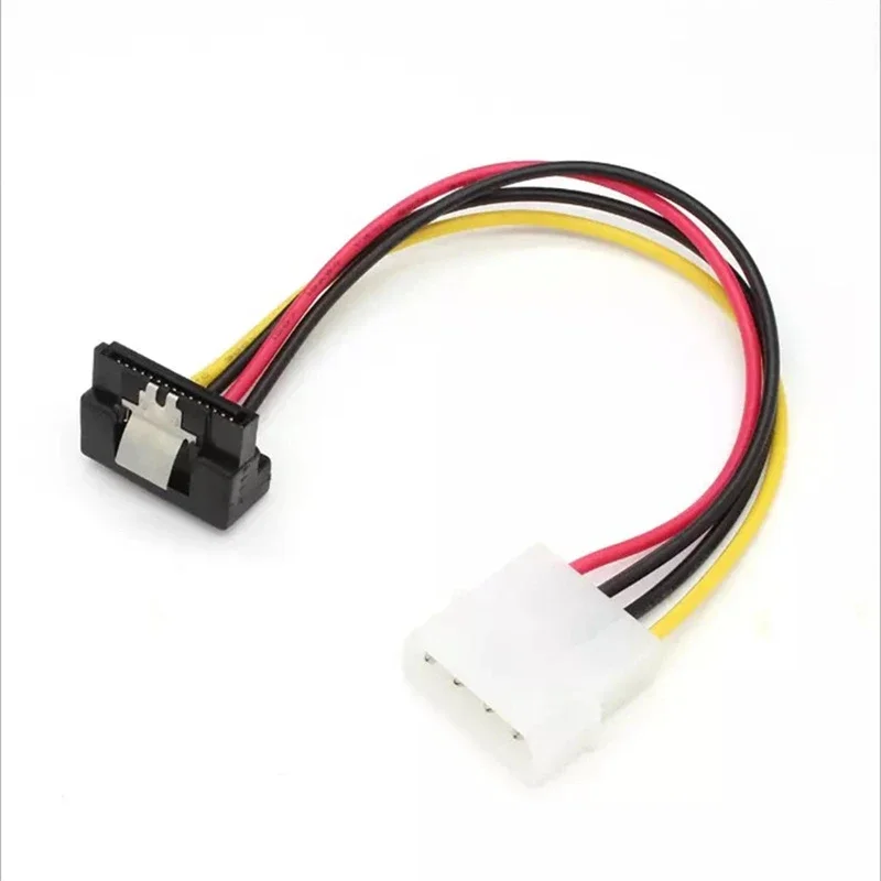 Ide 4pin molex fêmea a 90 graus sata 15pin fêmea com estilhaços extensão disco rígido cabo de alimentação conector 18awg