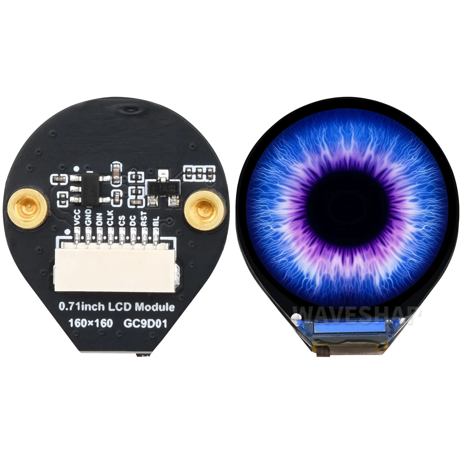 

0.71-inch round IPS color LCD display SPI interface