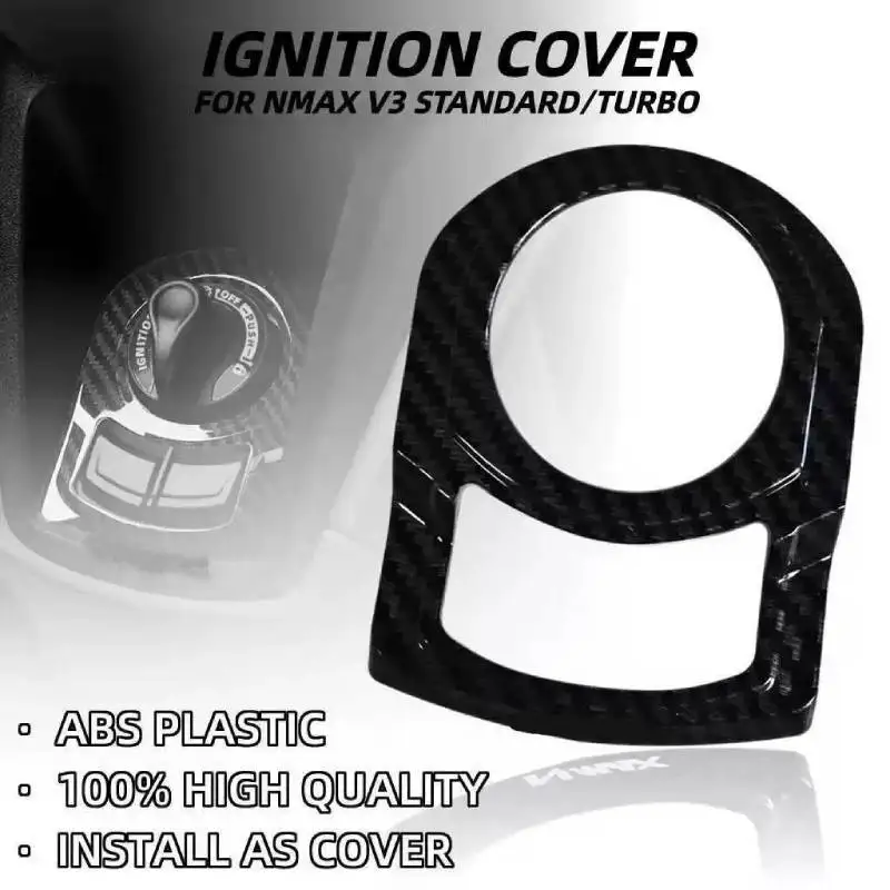 For YAMAHA NMAX125 155 2020-2024 Motorcycle Modification Accessories Electric Door Lock Cover Carbon Fiber Stickers