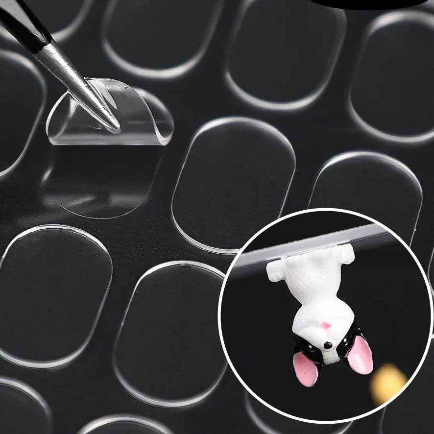 Double sided Gel Glue Pads Adhesive Sticky Dots for Blind Box Landscape Doll Foot Crafts Fixed Glue Sticker Clear Seamless Patch
