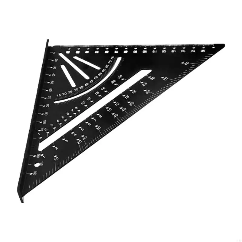 U2JE 7in Multifunctional Square Tool Carpenters Square Metal Triangle Ruler Measuring Tool