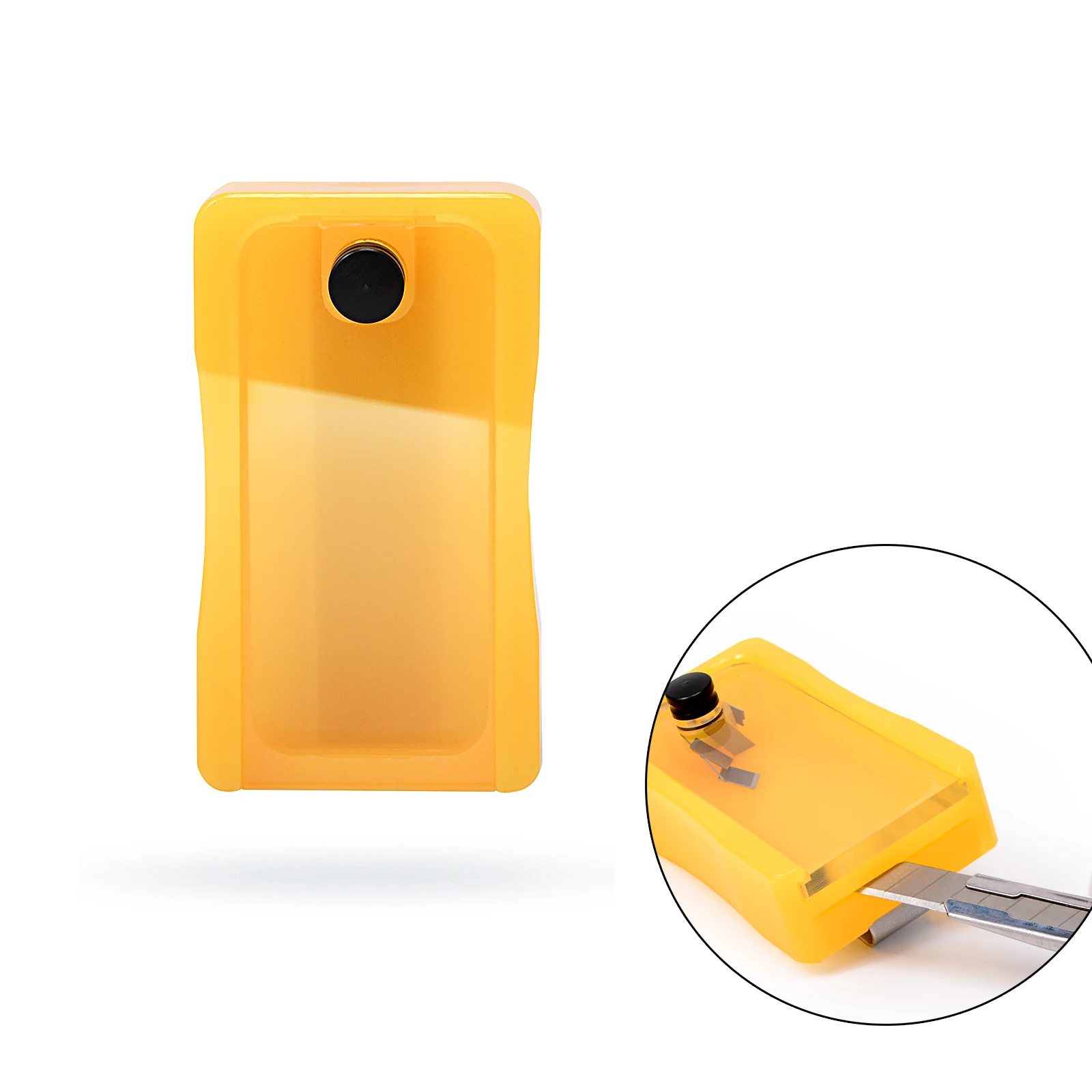 EHDIS Plastic/Aluminum Blade Disposal Container Portable Snap Off Break Box For Craft Art Knife Used Metal Blades Secure Storage