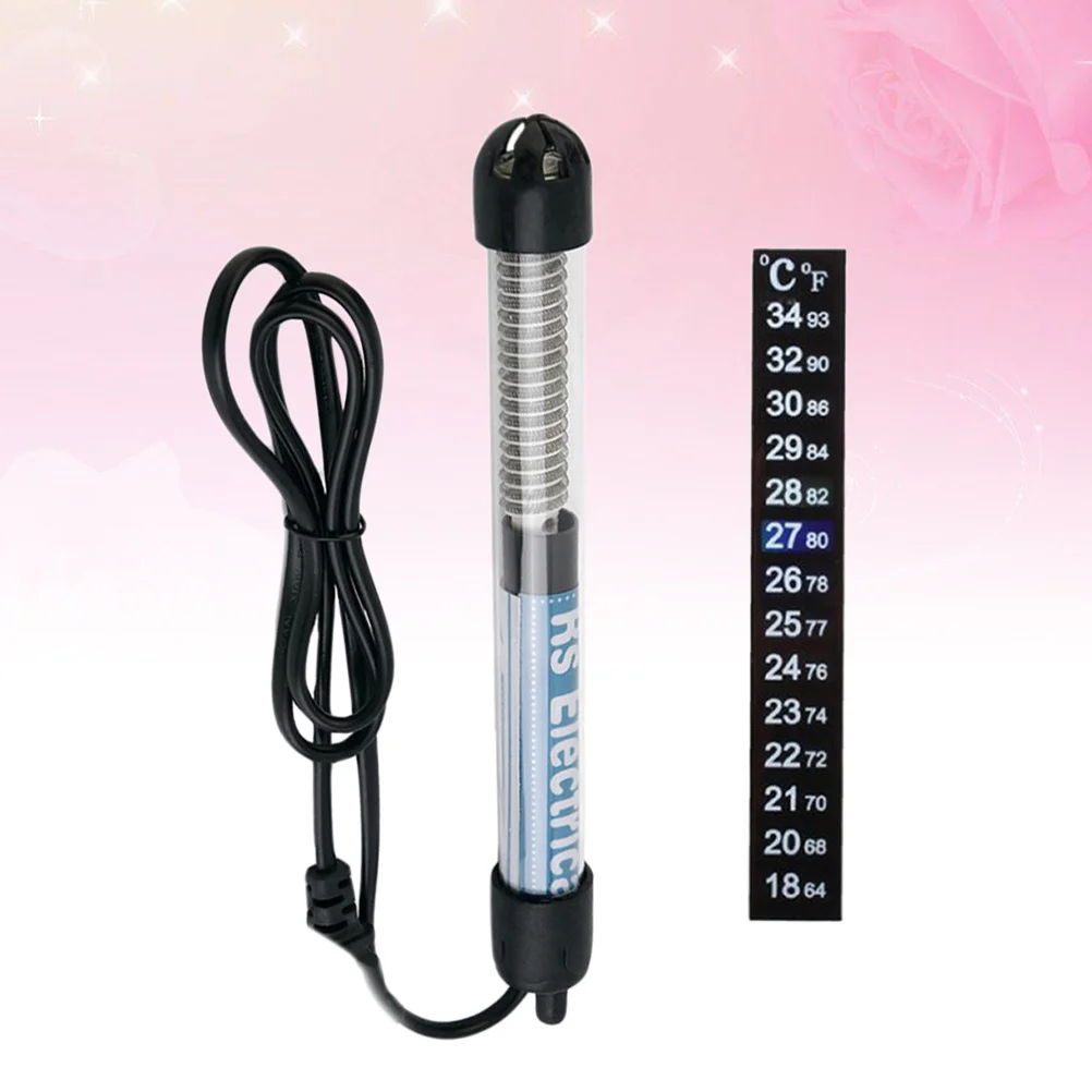 

2pc 50W Stainless Steel Submersible Aquarium Heater For Freshwater Saltwater Fish Tank Heating Rod With Temperature Control