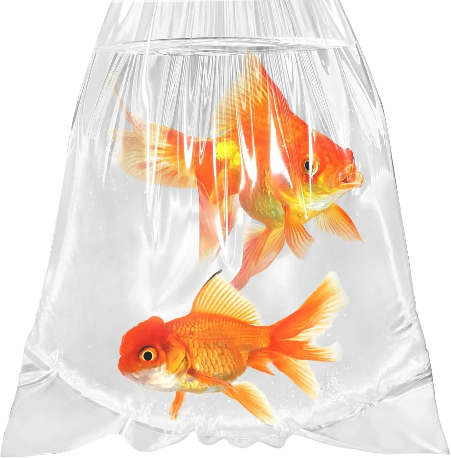 

Live Fish Bags, 10x20” Round Bottom Double Seal Clear Fishery Bags, Leak-Proof Fish Transport Shipping Bag, HDPE Bag for Freshwa