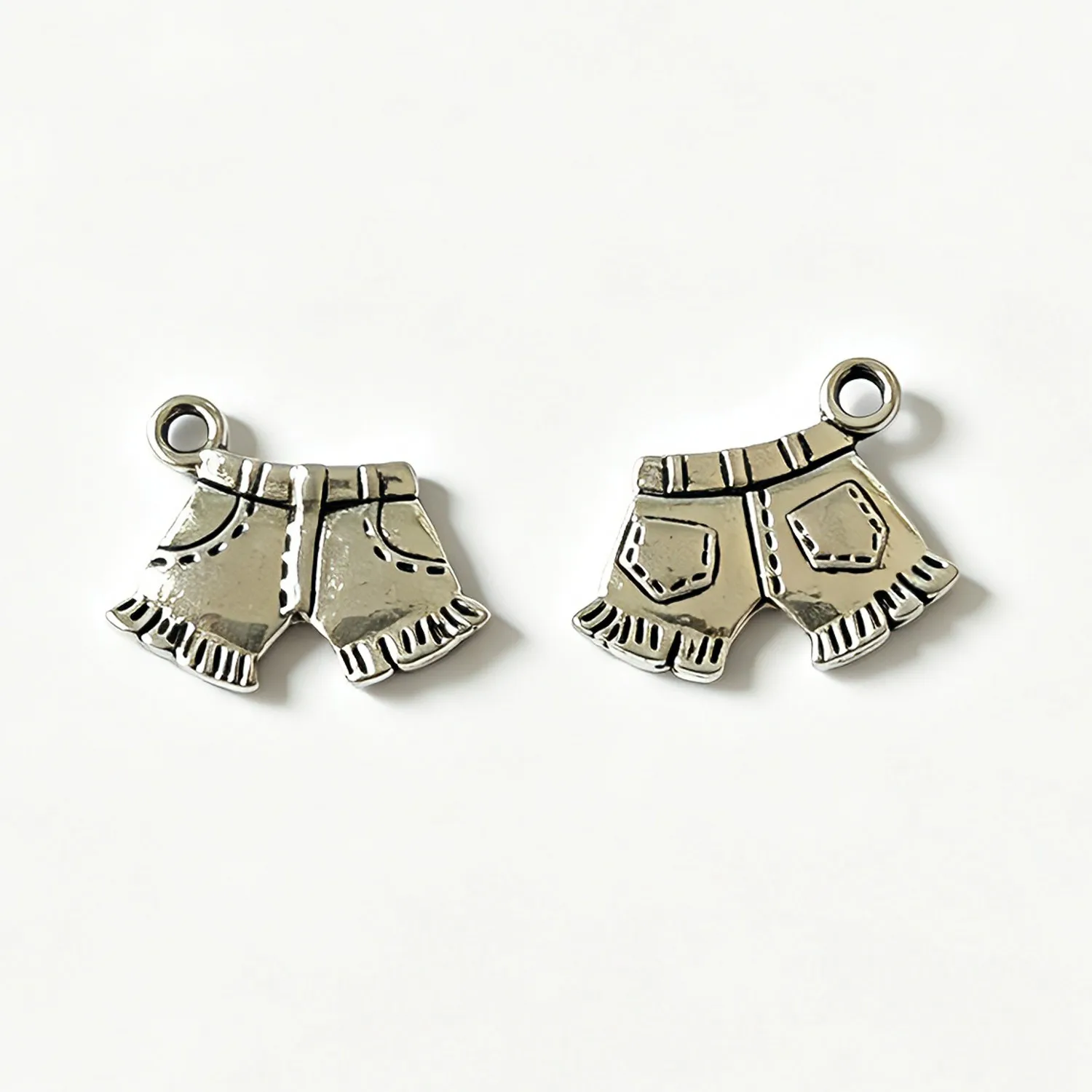 30pcs 12*17MM Pants Jeans Shorts Charms Alloy Vintage Style Pendants for DIY Jewelry Making Accessories EF4349