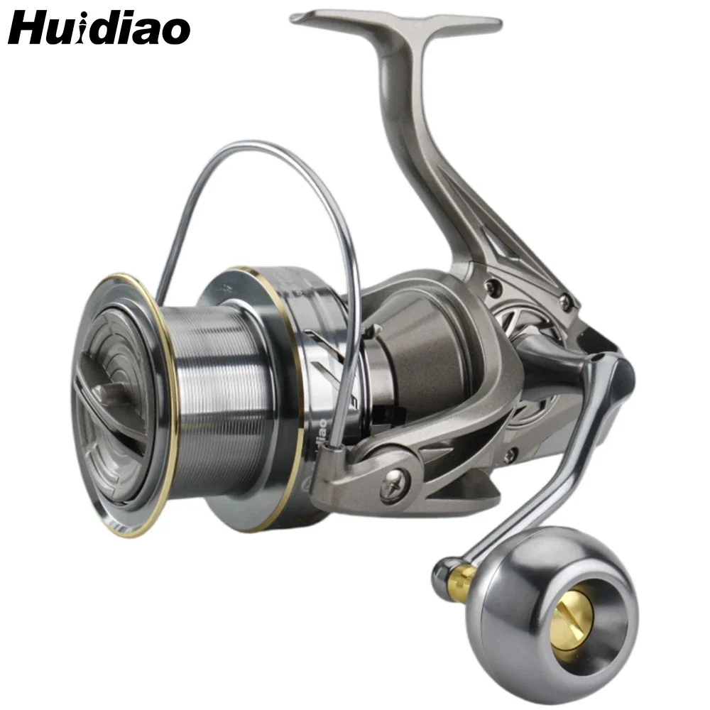 Carretilha de Pesca Huidiao KNIGHT ST para Água Salgada, Carretilha de Surf Casting com Drag Máximo de 25kg, Relação 4.8:1 para Pesca de Carpa, Tubarão e Pesca em Alto-Mar