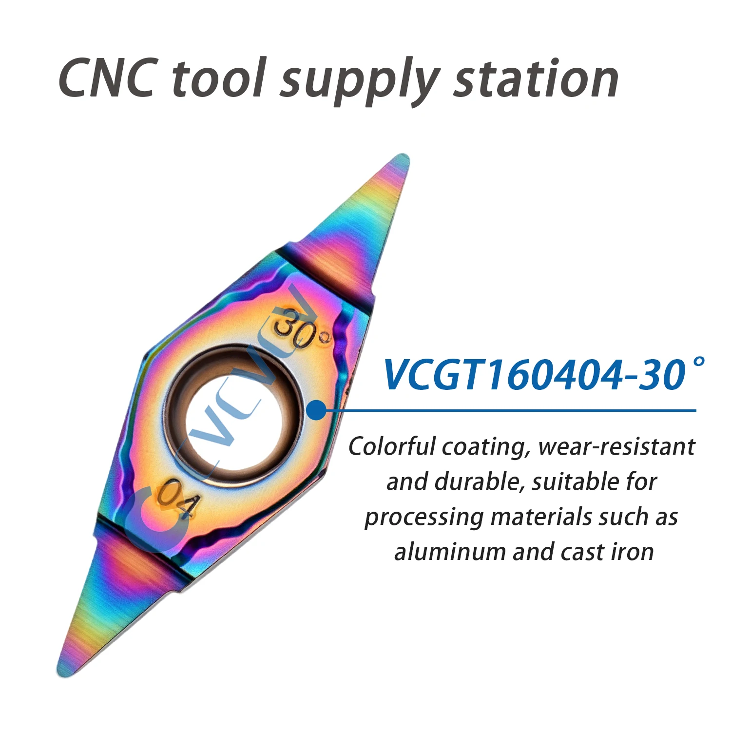 VCGT VNMG VCMT Series VCMT160404-36deg VNMG160404-38deg VCGT160402-18deg Lathe Outer Circular Blade Single Tooth Pulley Inserts - view 3