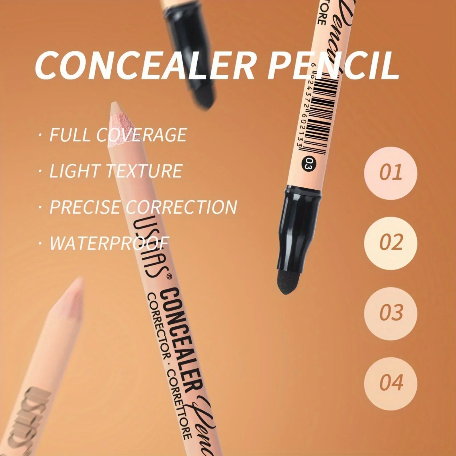 1 Stück langlebiger Augen-Concealer-Stift, feuchtigkeitsspendender, hautfarbener, korrigierender Concealer für alle Hauttypen
