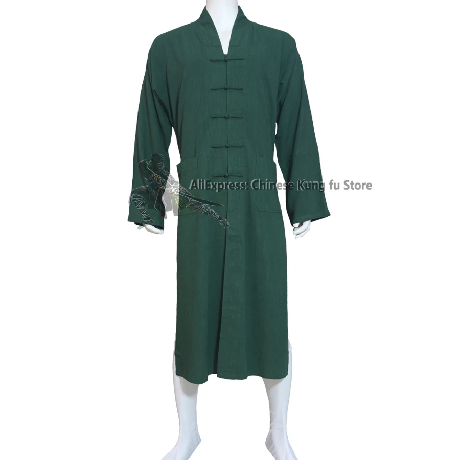 

Custom Thick Cotton Buddhist Shaolin Monk Robe Martial arts Kung fu Suit Meditation Dress 20 Colors