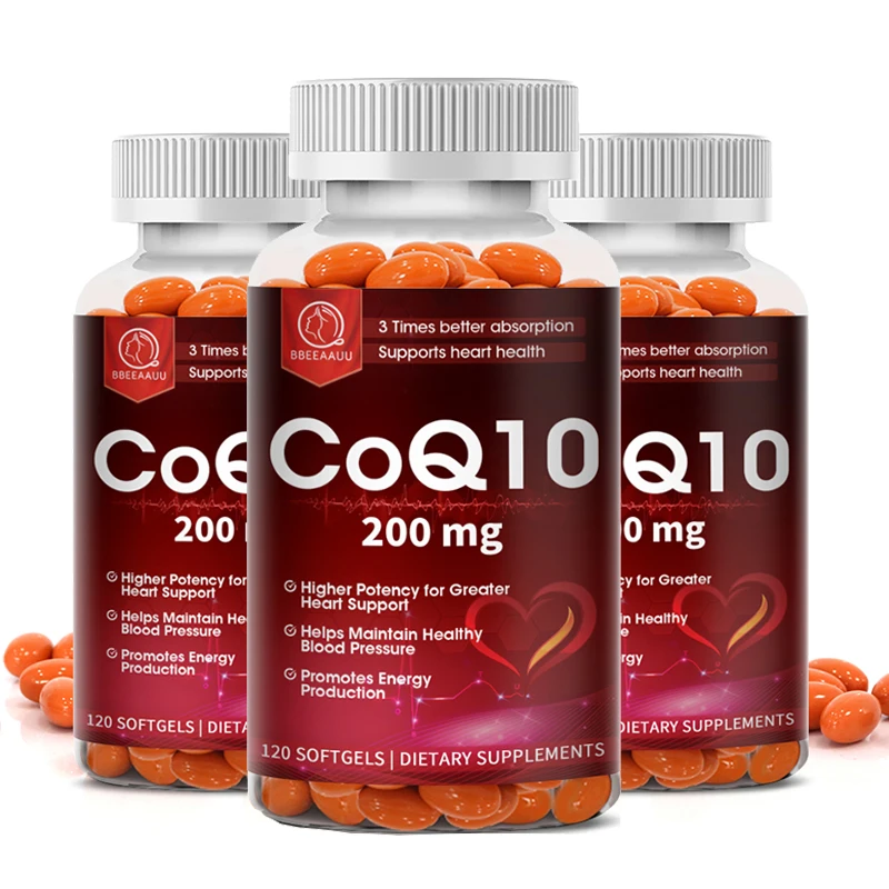 

BBEEAAUU Ultra High Absorption COQ10 Coenzyme COQ10 Organic Health Food Promotes Cardiovascular & Heart Health Provides Energy