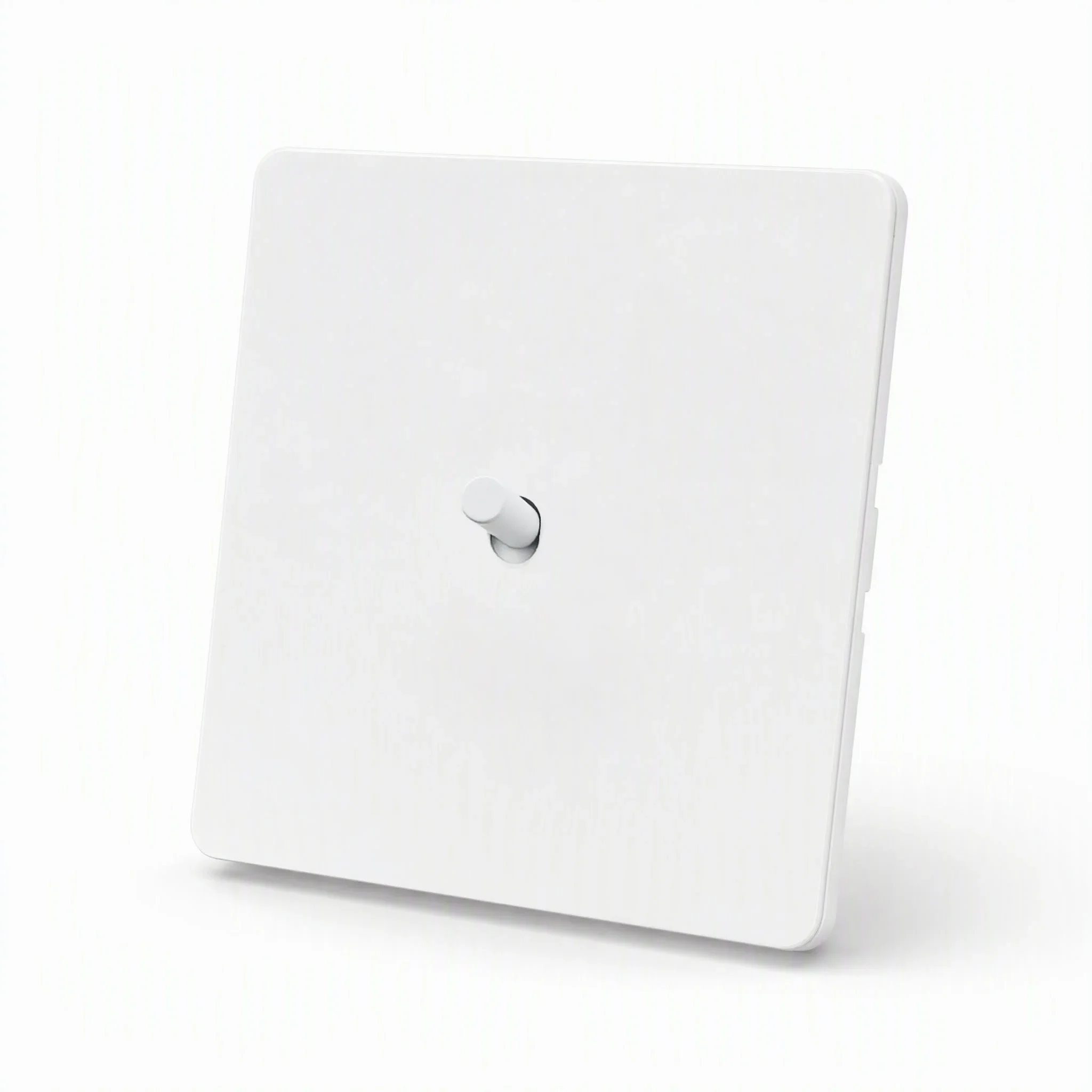 White Matte Stainless Steel Wall Switch Minimalist Toggle Light Switch EU Socket Type USB Port, 2 way Dimmer 1-4 Gang