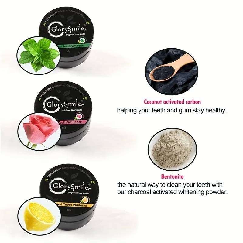 Teeth Whitening Charcoal Tooth Powder 100% Natural Activated Carbon Strong Formula Dental Whitening Black Cleaning Powder