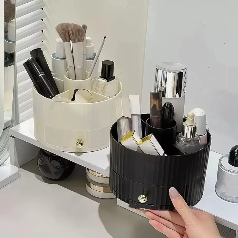 

Multi-Compartment Cosmetic Storage Box Large Capacity Desktop Organizer Makeup Brush Organizer with Drawer Display Holder
