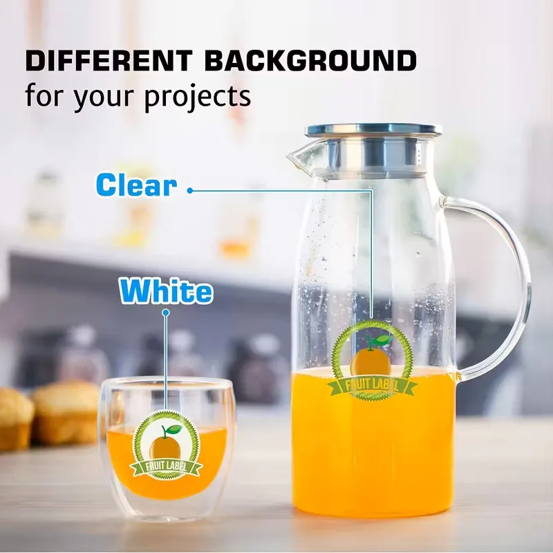 ورق لاصق منزلق مائي من KRYON للطابعات النافثة للحبر، شفاف، 8.3 × 11.7 بوصة، ورق نقل سريع الجفاف وسهل الاستخدام للحرف اليدوية