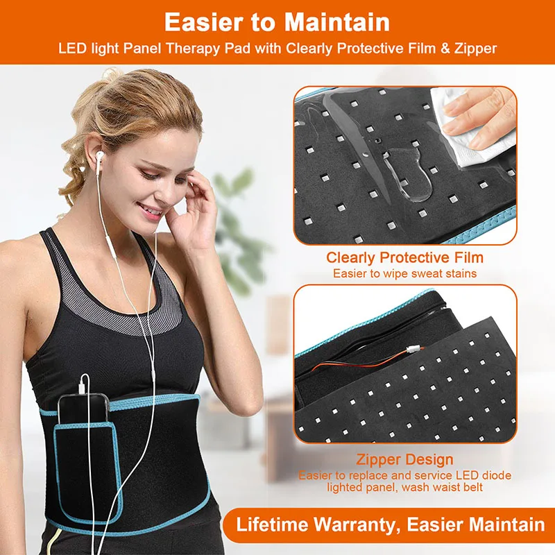 

Newest 660nm /850nm Belt Body Wrap Massage Pad Beauty Health Waist Shaper Period Pain Relief Body Belt