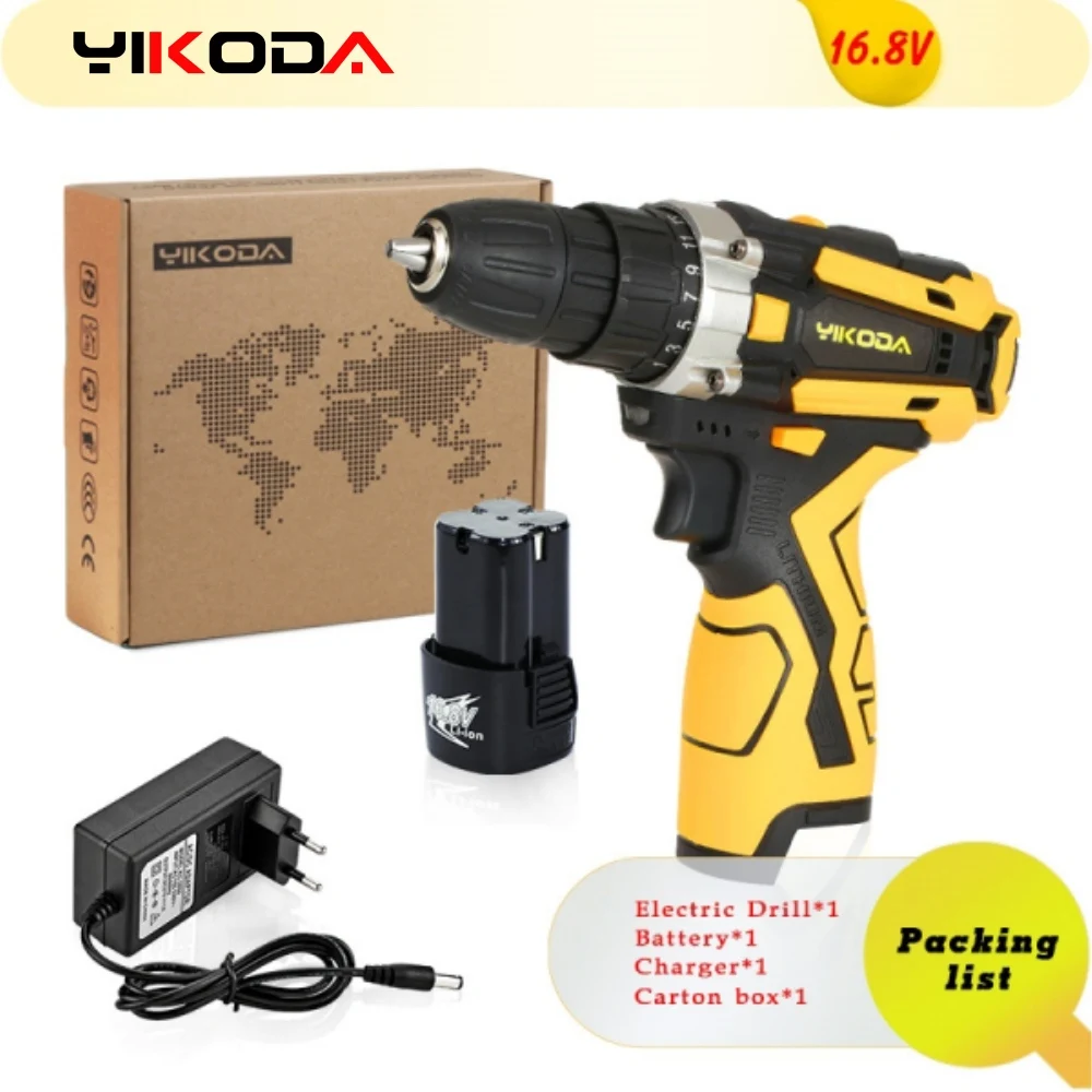 Yikoda Аккумуляторная Электрическая Дрель 16