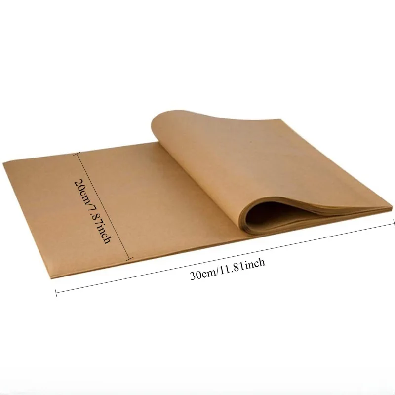 100 Pcs/Set - High-Quality Baking Paper, For Various Foods High-Temperature Ovens and Air Fryers, Easy to Demold and Clean