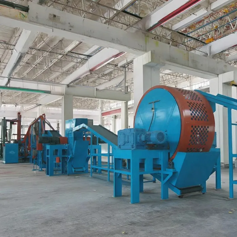 Truck Tire Shredder Efficient Rubber Processing Machinery For Recycling Tires Separating Steel Wires Producing Rubber Tile