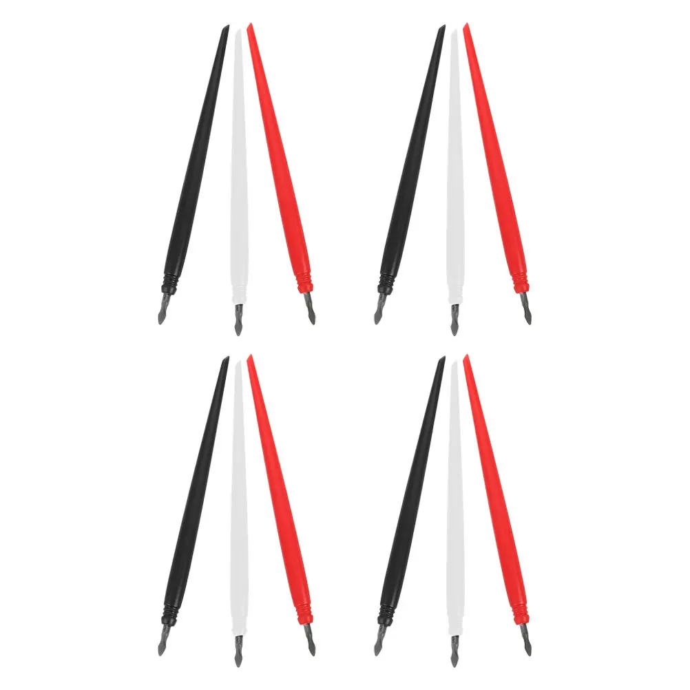 12 pcs Scratch Painting Pens Metal Tip Iron Sticks For Scratch Paper Diy Drawing Tools Scraping Art Supplies Creative Projects