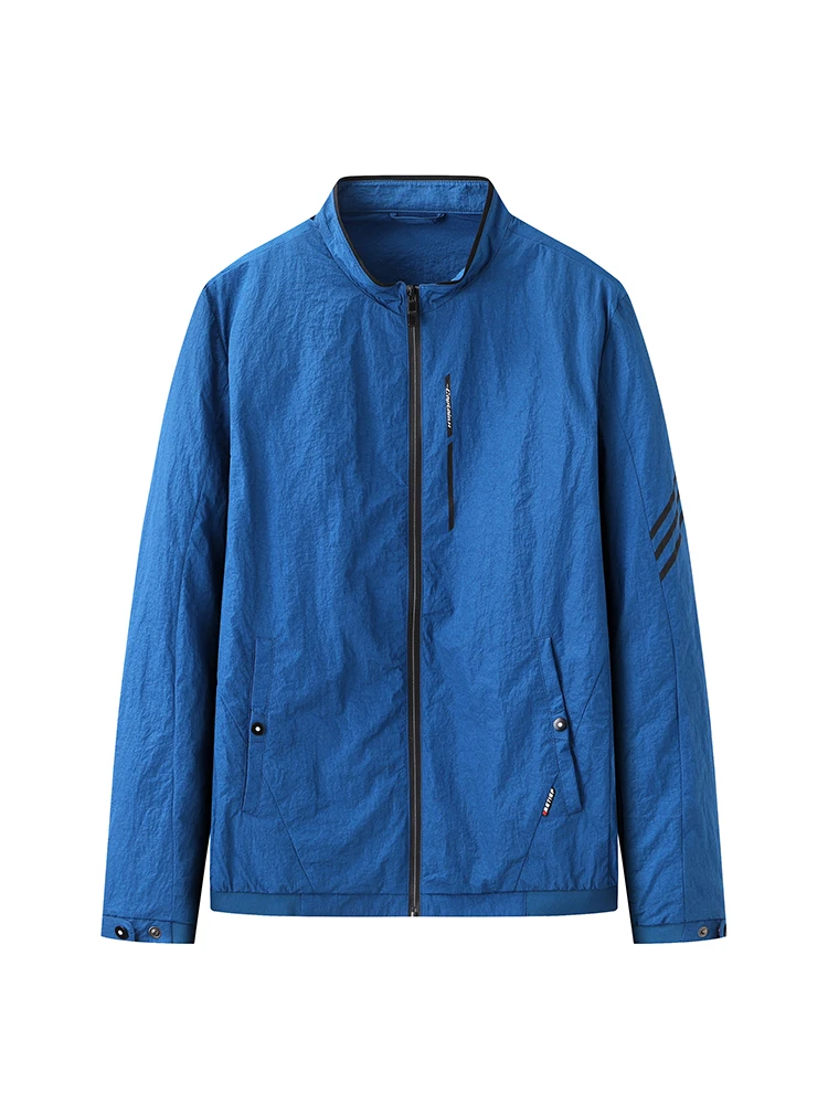 

Мужская весенне-осенняя тонкая куртка с воротником-стойкой, дышащая одежда для кожи, легкая модная городская одежда с защитой от ультрафиолета