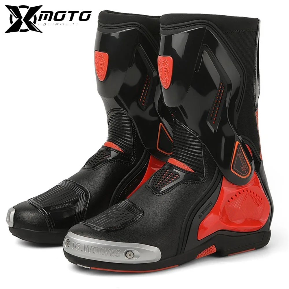 

Men Motocross Mountain Race Protective Shoes Outdoor Road Motorcycle Commuter Protective Shoes Cycling Windproof Warm Shoes