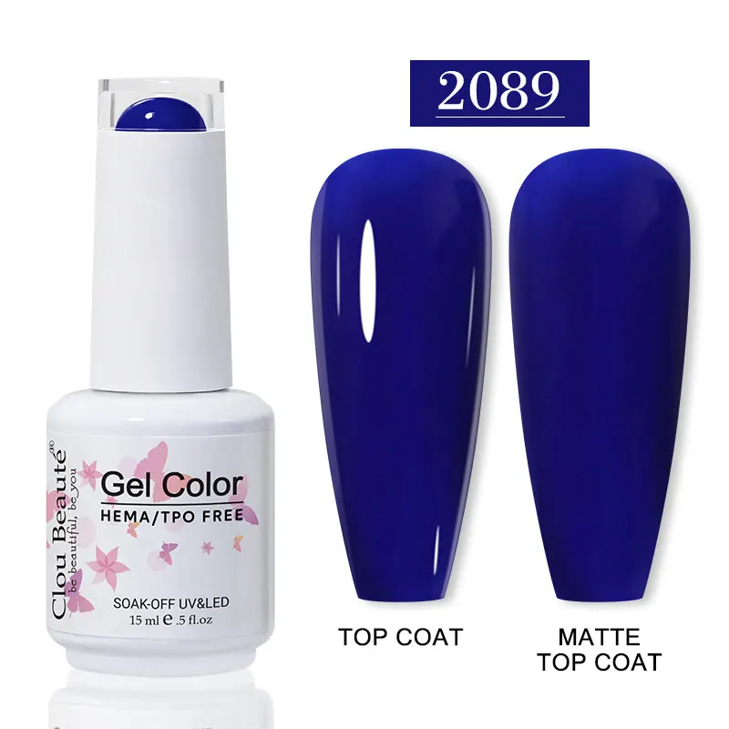 Clou Beaute HEMA TPO FREE Gel-Nagellack, semipermanenter Hybrid, schwarz, rot, Gel-Nagellack, Nagelkunst, UV-Nagellack, emaillierter Lack