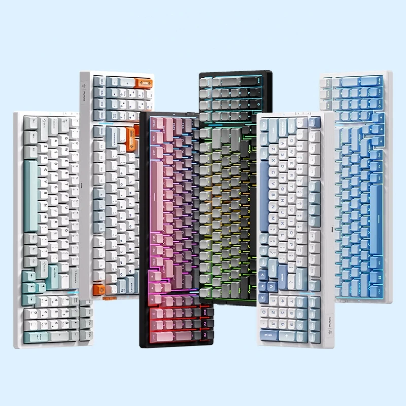 G98 Pro Wireless Tri-Mode Custom Mechanical Gaming Keyboard 98 % Layout Dichtungsstruktur PBT Keycaps Gaming Keyboard