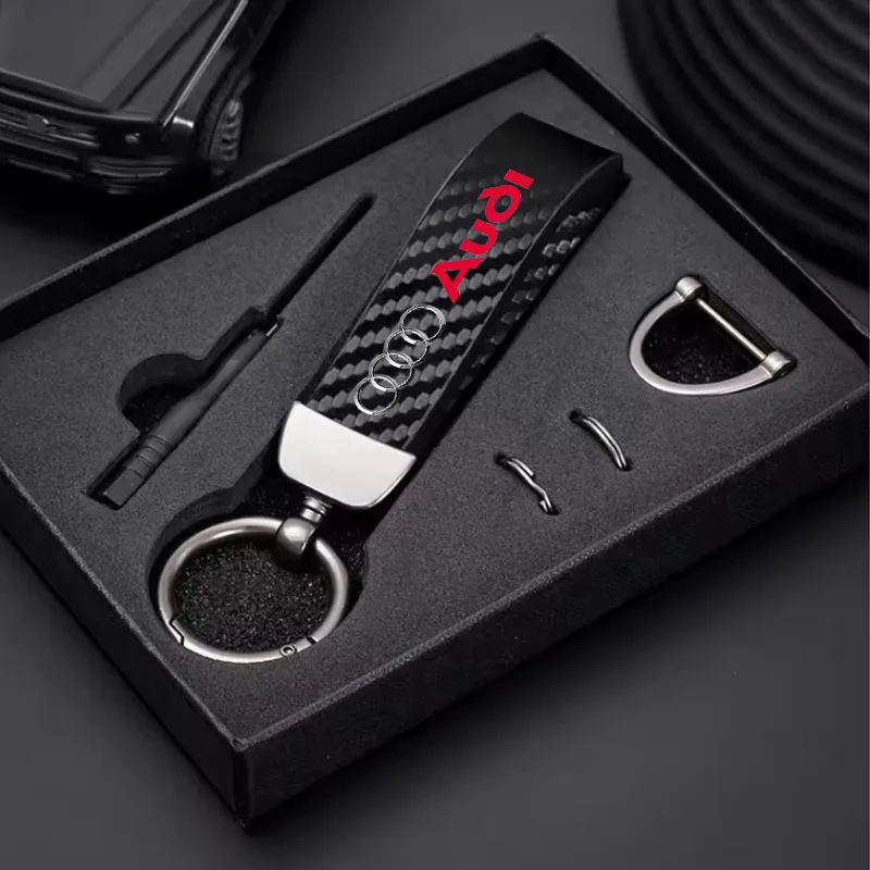 카본 가죽 키링 남녀 공용 명품 자동차 키홀더 아우디  - Women Accessories Outlet 리뷰 및 가격