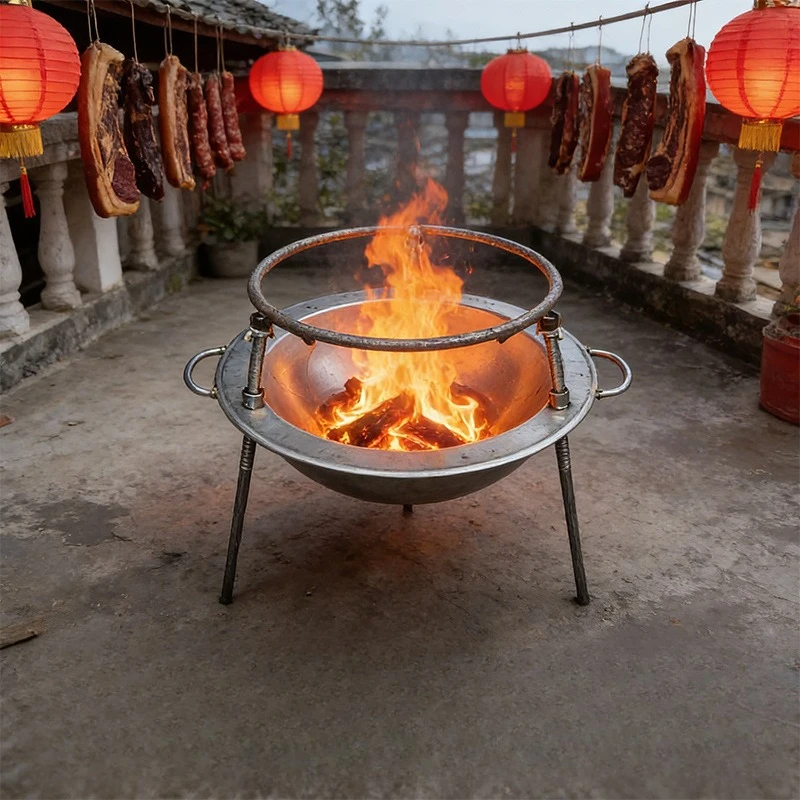 Outdoor Camping Patio Backyard Garden Fire Pit Triangular Tripod Bonfire Stove Hot Pot Cooking Stand Kitchen Use