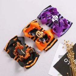 Baby Headband Pumpkin Witch Hat Various Halloween Elements Head Bands For Newborn Girls Soft Elastic Children's Hair Accessories