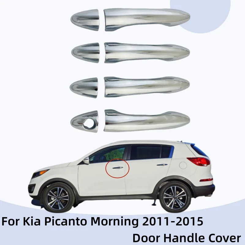 

Car Stickers Cars Accessories Car Exterior Chrome Door Handle Cover For Kia Picanto Morning 2011 2012 2013 2014 2015