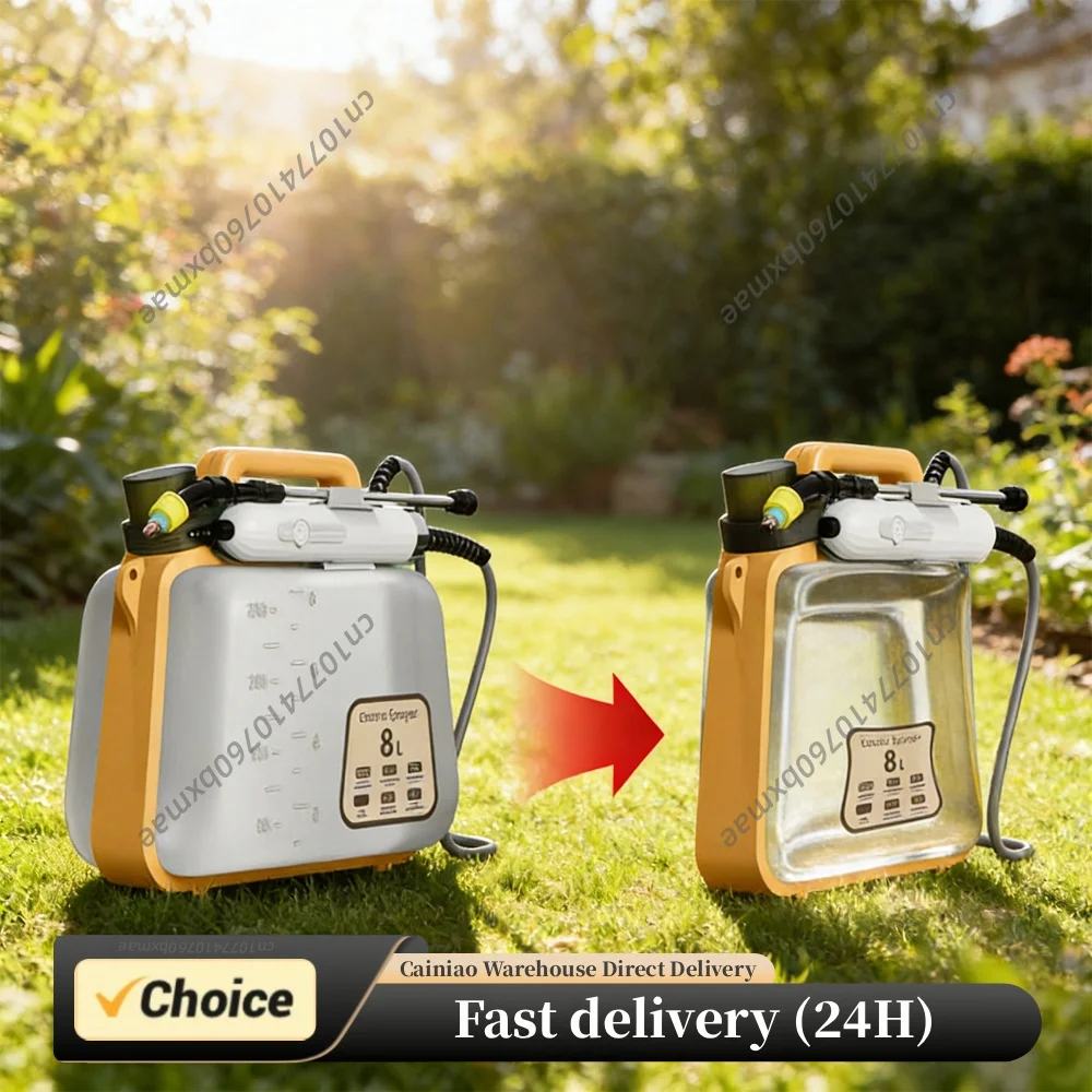 8L Electric Sprayer with 3 Mist Nozzles Rechargeable Retractable Wand Garden Sprayer with Shoulder Strap for Lawn Garden Yard