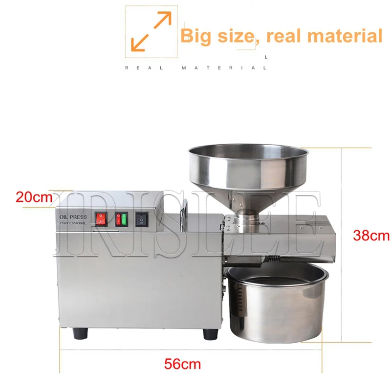 Household And Commercial Medium-Sized Stainless Steel Oil Press, Automatic Cold And Hot Press Electric S9 Oil Press Industry