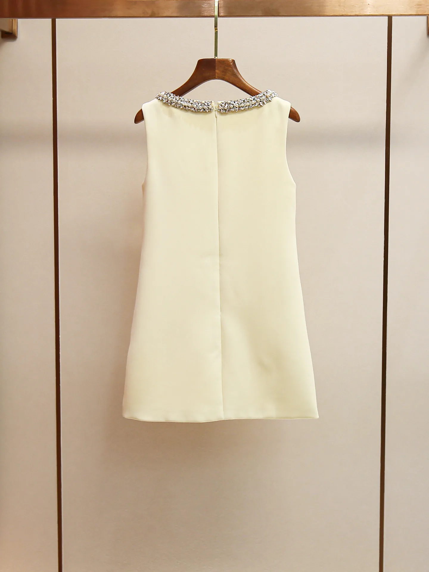 New Spring/Summer Style Chic and Fresh Korean Elegant Rhinestone Beaded Bow Vest Dress Robe Soiree Vetement Femmes Kleid Traf