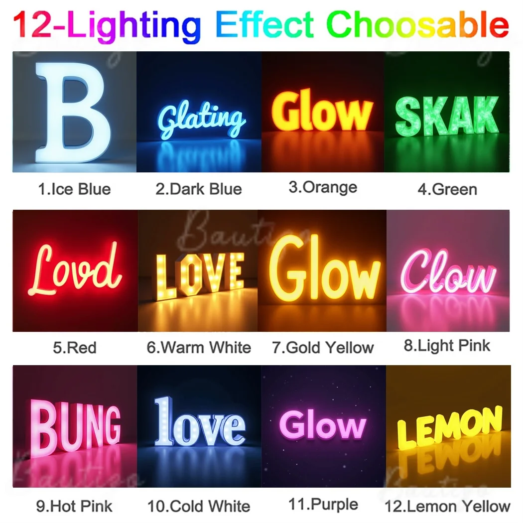 Custom LED Light Up Sign 3D Metal Letters For Outdoor Business Storefront Waterproof Illuminated Backlit Advertising Signage