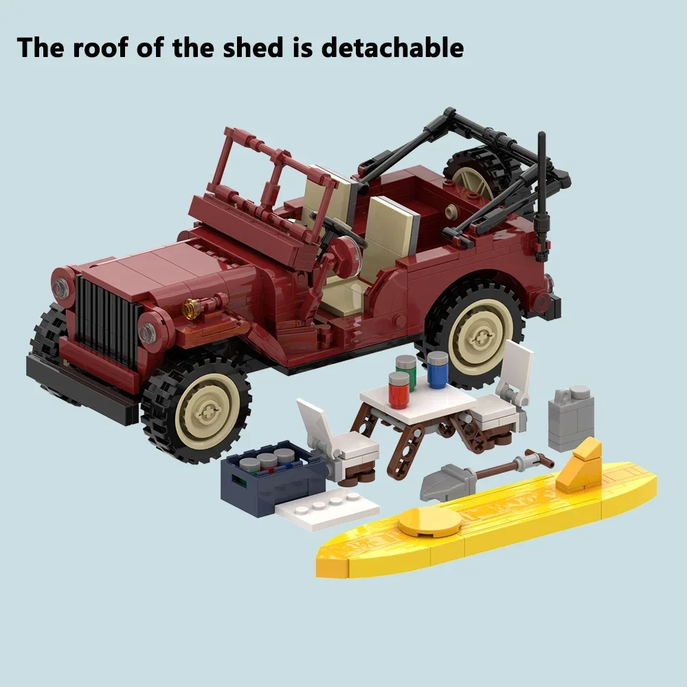 Jeep Cars ensembles de construction MOC 628 pièces blocs de construction de voiture voiture Cool modèle de collection Kits de voiture jouets de construction garçons cadeaux d'anniversaire