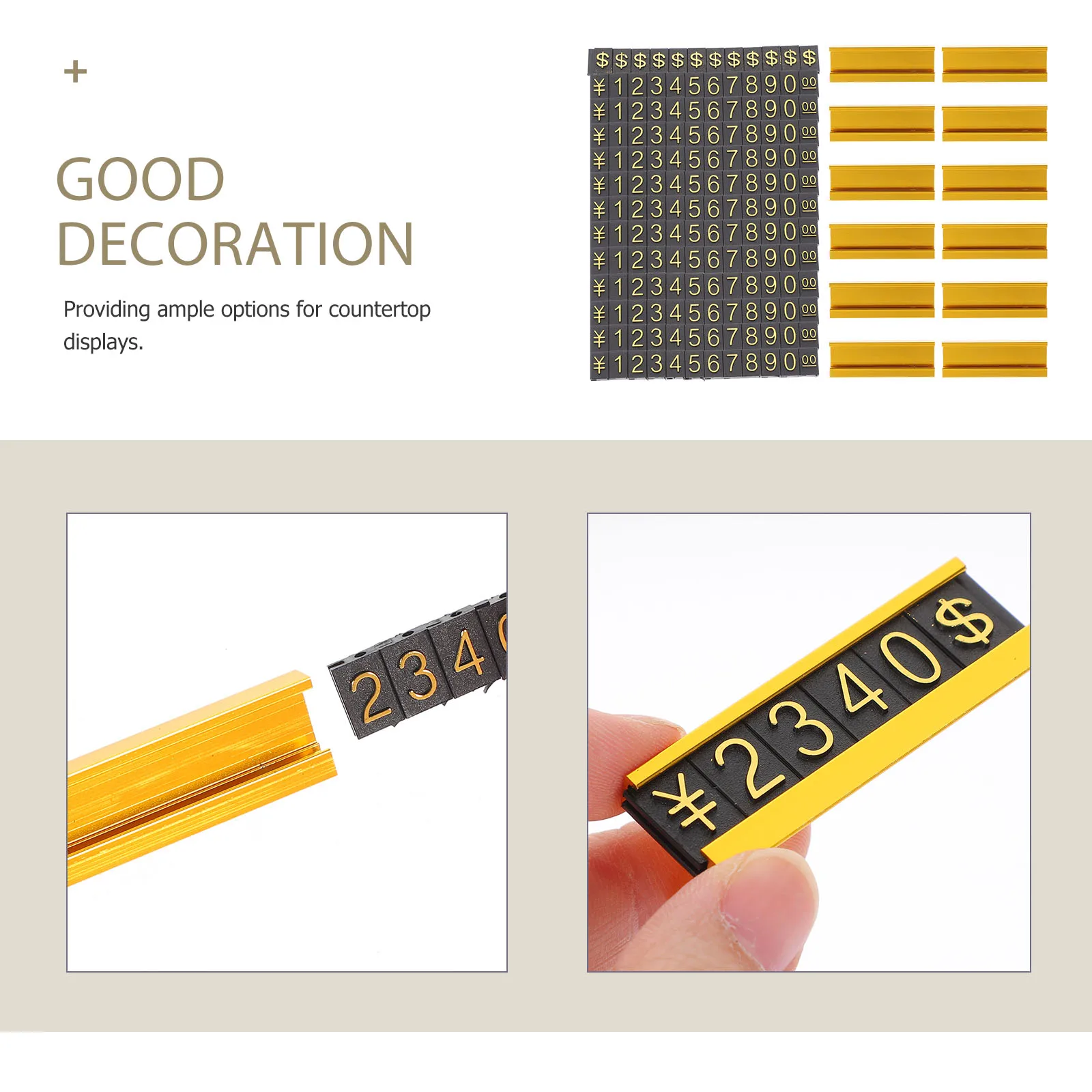 

Adjustable Price Tag Display Stand Aluminum Alloy Supermarket Vegetable Store Sign Advertising Number Board Retail Pricing