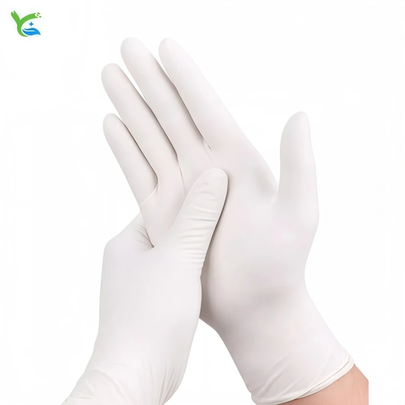 Wholesale Disposable Latex Gloves White Food Grade Powder-Free Multi-Purpose Kitchen Gloves for Cooking, Dishwashing, Cleaning