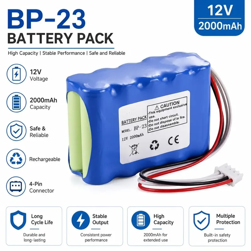 Replacement Battery for TOP BP-23 TOP2300 Syringe Pump High Capacity Rechargeable Power Supply Compatible with Medical