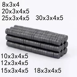 18x3 20x3 25x3 30x3 30x5mm Black Small Round Magnet Fridge Ferrite Magnet Round Speaker Magnet Permanent Magnet