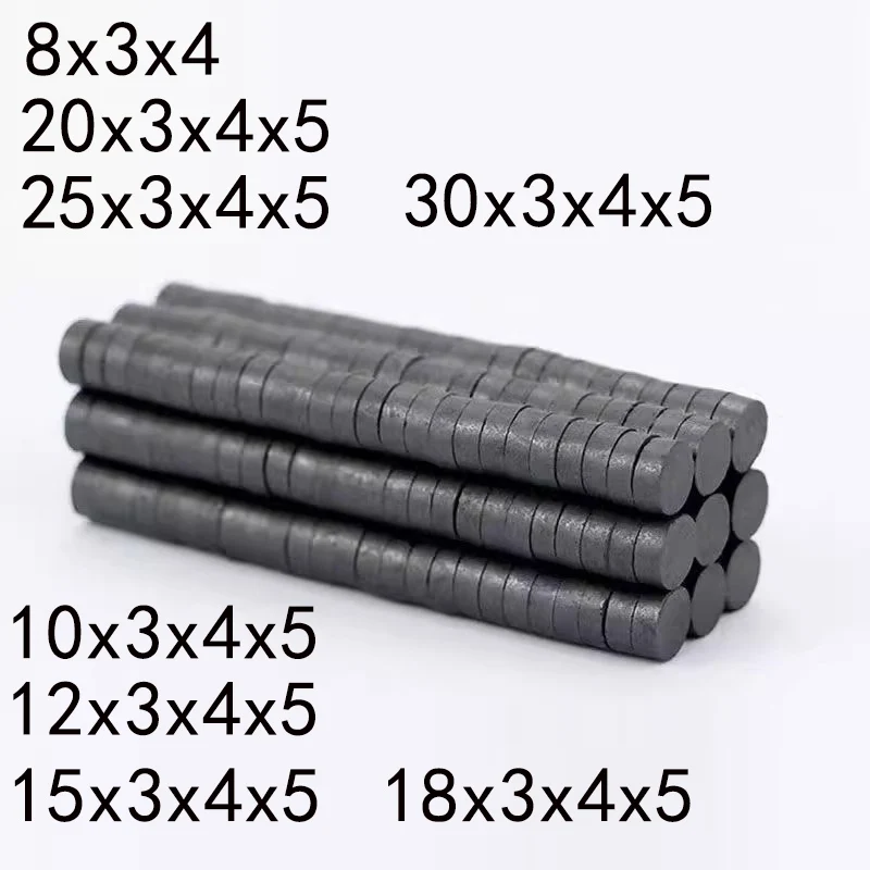 18x3 20x3 25x3 30x3 30x5mm Black Small Round Magnet Fridge Ferrite Magnet  Round Speaker Magnet Permanent Magnet