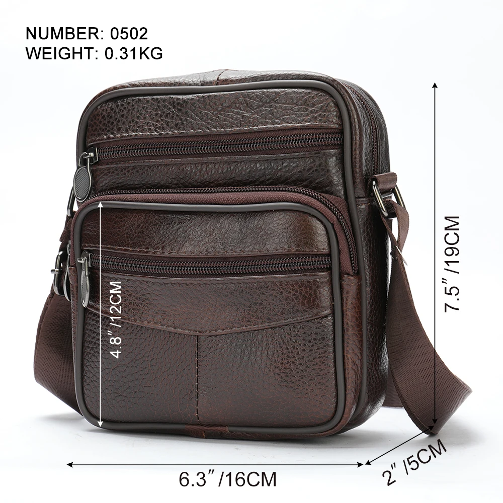 WESTAL Men\'s Shoulder Bags Messenger Bag Genuine Leather Small Pouch Bags for Man Phone Crossbody Bags Men Leather Gift for Man