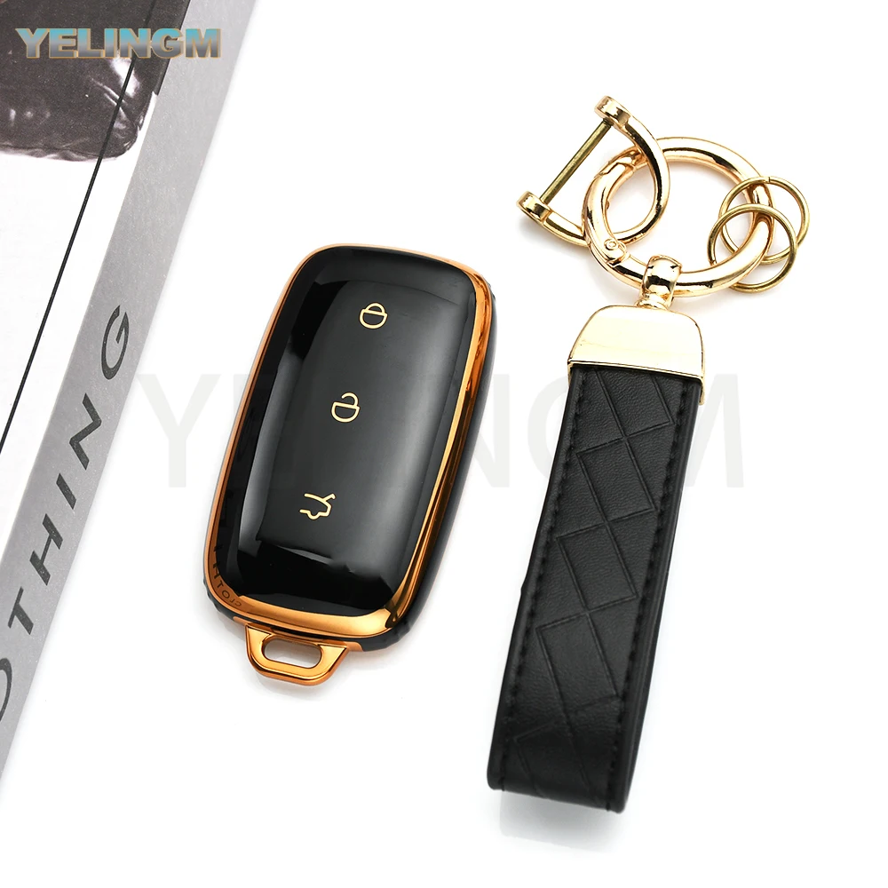 Fernbedienungs-TPU-Autoschlüsselhülle und Schlüsselanhänger-Set für Geely Galaxy L7 2023 L6 MAX 1.5T Plus AIR PRO Halter Schutz Zubehör