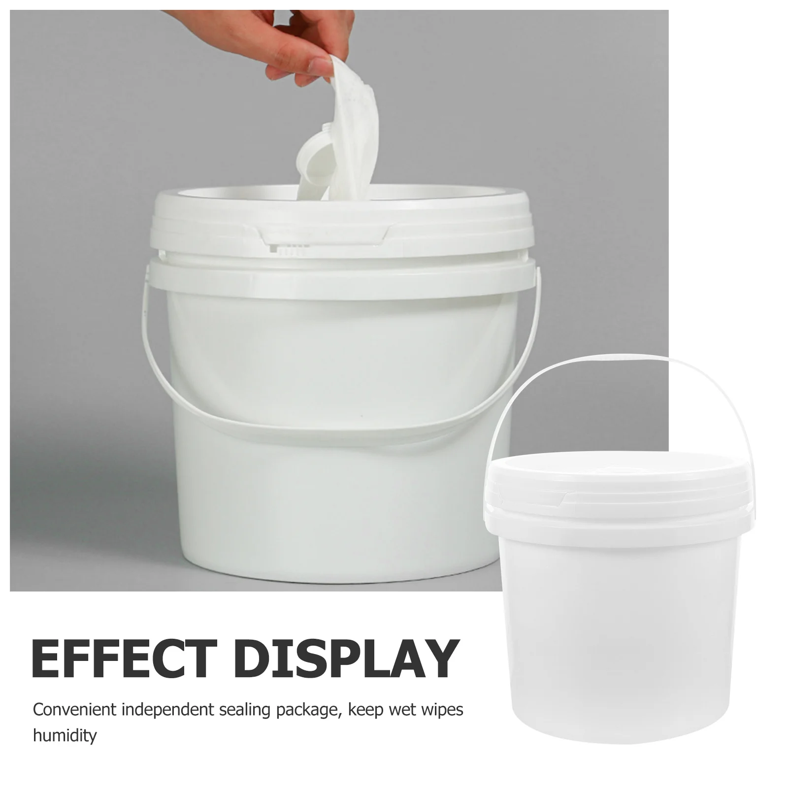 

Wet Wipes Bucket 5L Plastic Dispenser Baby Car Travel Reusable Container Bathroom Holder Storage Wipes Container Plastic Wipe