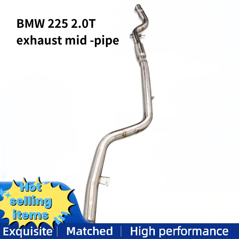 High -performance direct pipe suitable for BMW 225 2.0T SS304 stainless steel exhaust mid -pipe