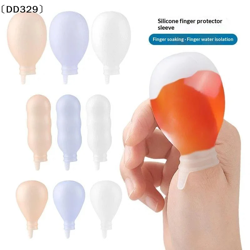 Waterproof Silicone Finger Toe Nail Covers Reusable Protective Sleeves Showering Hand Soaking Wound Protection Prevent〔DD329〕
