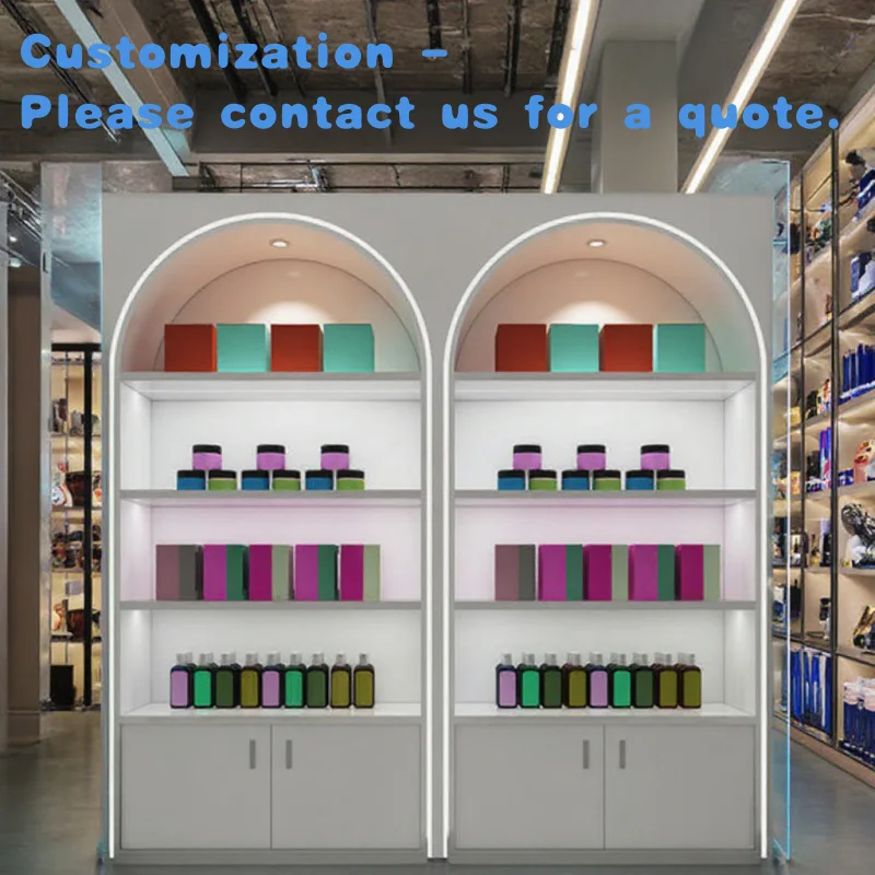 

custom.Cosmetic Products Display Cabinet Beauty Salon Boutique Display Cabinet Broadcast Room Background Cabinet Commercial Wit