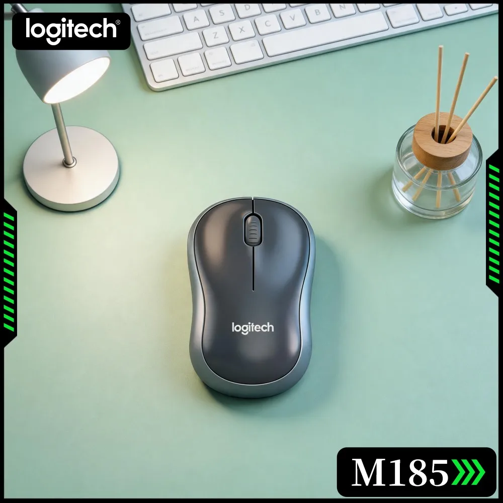 Logitech M185 Wireless Mouse Lightweight Build Reduce Carrying Burden For Desktop Laptop Home Office Travel Daily Tasks