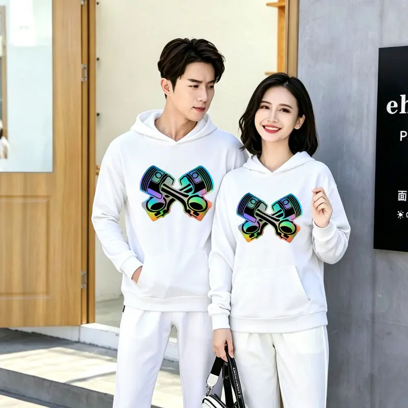 New Autunm Men Engine Piston Pattern Motorcycle Printed Hoodies Men's/Women's Streetwear Fashion Casual Hip Hop Sweatshirts