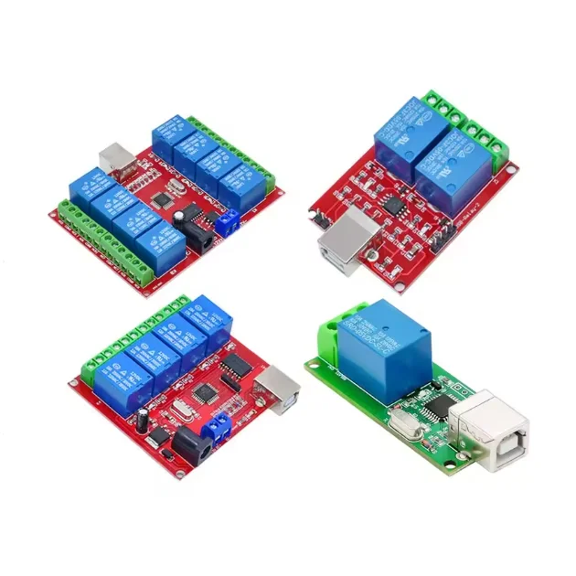 Drive free USB control switch 1/2/4/8 relay computer control switch PC intelligent control module